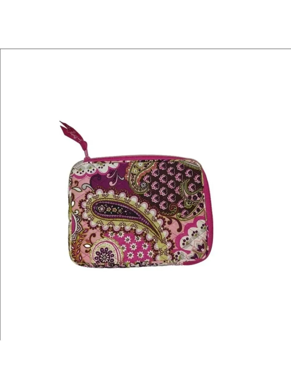 Vera Bradley Very Berry Paisley Zippered Case NWOT